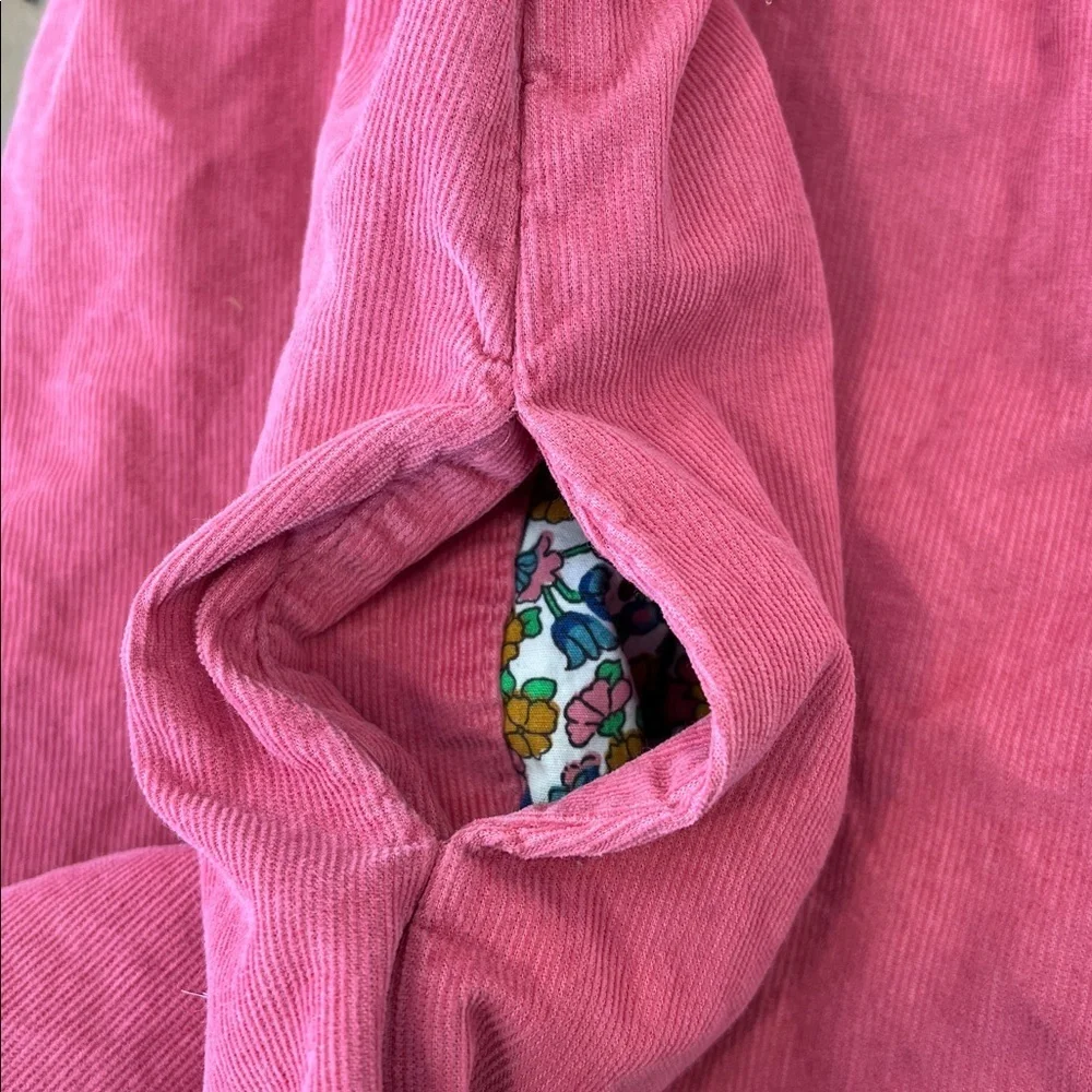 Mini Boden pink corduroy Ruffle dress 5-6 years
